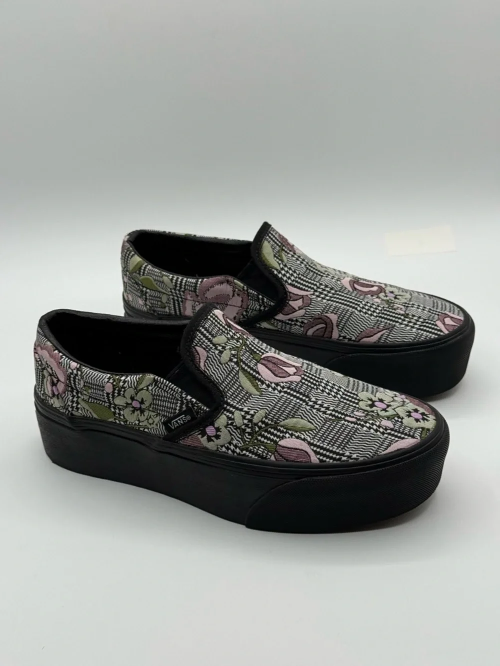 Vans Tapestry Floral Platform Slip-On Sneakers Chunky Sole Street Style Shoes - Picture 14 of 17
